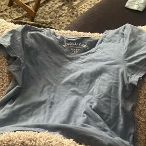 Aeropostale Baby Blue Cropped Tee